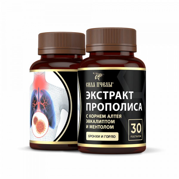 Экстракт прополиса с эвкалиптом и ментолом 30г